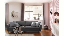 Home affaire Big-Sofa »Penelope«, feine Steppung, lose Kissen, skandinavisches Design