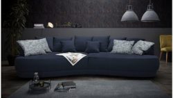 Inosign Big-Sofa »Vany« in gerundeter Optik mit vielen losen Kissen