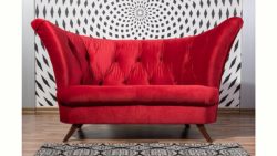 Max Winzer® 2-Sitzer Sofa »Donny« mit Knopfheftung, in geschwungener Form