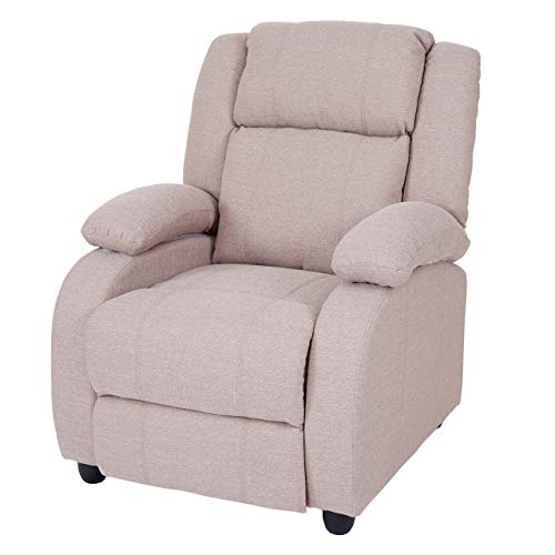 Mendler Fernsehsessel Lincoln, Relaxsessel Liege Sessel, Stoff/Textil