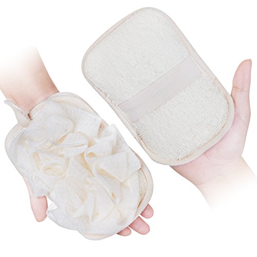 Bad Handschuhe für Frauen 1 Pack, Luffa-Bürste Pouf Mesh Pinsel, indem mikimini