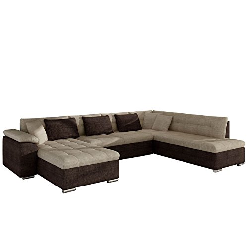 Mirjan24  Eckcouch Ecksofa Niko Bis! Design Sofa Couch! mit Schlaffunktion und Bettkasten! U-Sofa Große Farbauswahl! Wohnlandschaft vom Hersteller