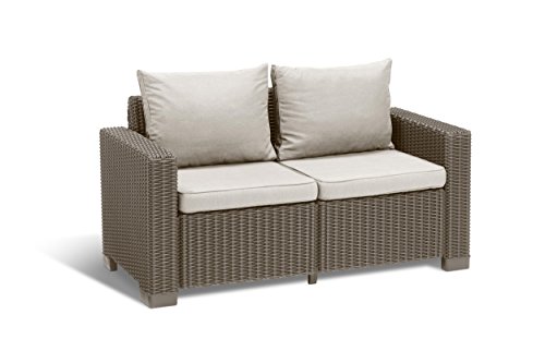 Allibert Lounge Sofa California 2-Sitzer, cappuccino/panama sand
