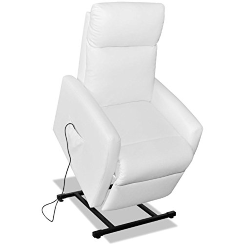 Festnight Fernsehsessel Aufstehsessel TV Sessel mit elektrischer Aufstehhilfe Weiß