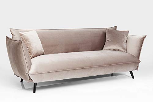 Kare Design Sofa Molly Velvet Grau 3-Sitzer