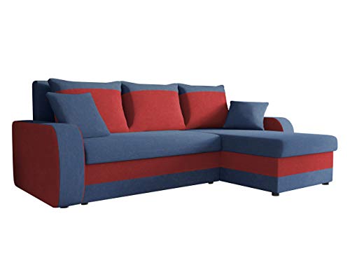 Mirjan24  Ecksofa Kristofer, Design Eckcouch Couch! mit Schlaffunktion, Zwei Bettkasten, Farbauswahl, Wohnlandschaft! Bettfunktion! L-Form Sofa! Seite Universal!