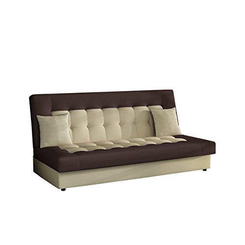 Modernes Sofa Neon mit Bettkasten und Schlaffunktion, Lounge Couch, Bettsofa Schlafcouch Schlafsofa