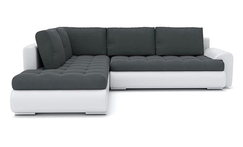 Ecksofa Tokio V mit Schlaffunktion! Best ECKSOFA! Eckcouch mit Bettkasten! Best! (Jasmine 96 + Soft 17 Links), 200x75x230