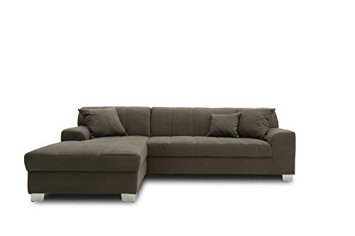 DOMO. collection Ecksofa Capri, Sofa in L-Form mit Schlaffunktion, Couch, Polsterecke, Eckcouch, Schlafsofa 239 x 152 x 75 cm (BxTxH), khaki