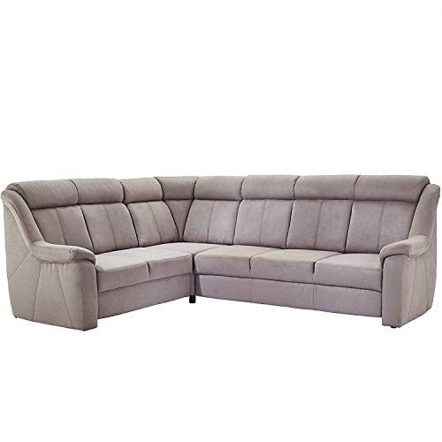 Cavadore Ecksofa Beata Polsterecke mit Relaxfunktion, Mikrofaser, grau, 261 x 98 x 211 cm