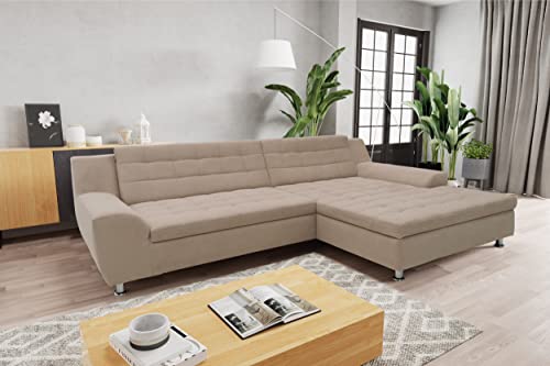 DOMO. collection Ecksofa Merida, Sofa in L-Form, Eckcouch, Couch-Garnitur, Polsterecke 304 x 200 x 84 cm (BxTxH), taupe